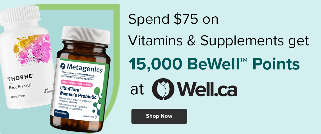 Spend $75 get 10,000 Be Well Points