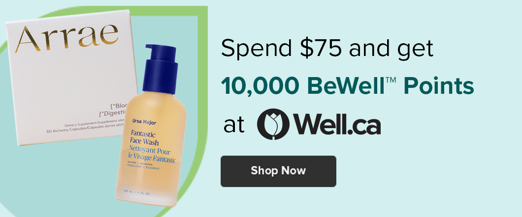 Spend $75 get 10,000 Be Well Points