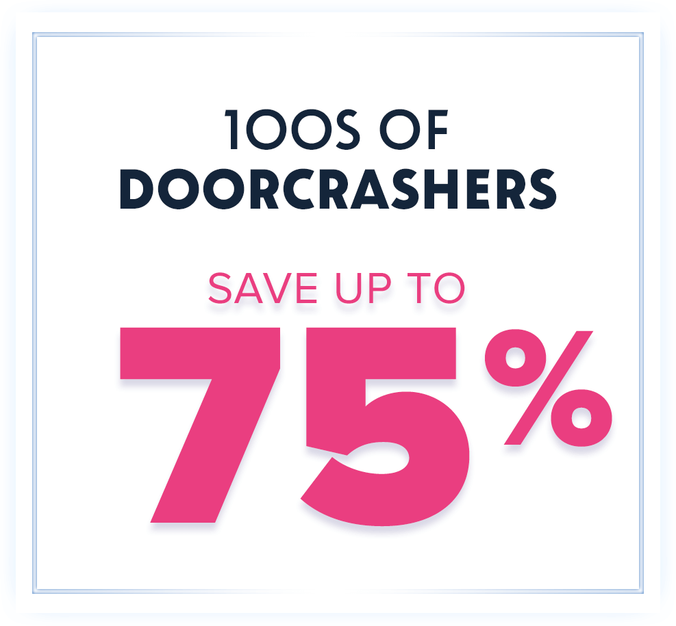 Save up to 75% on 100s of Doorcrashers!