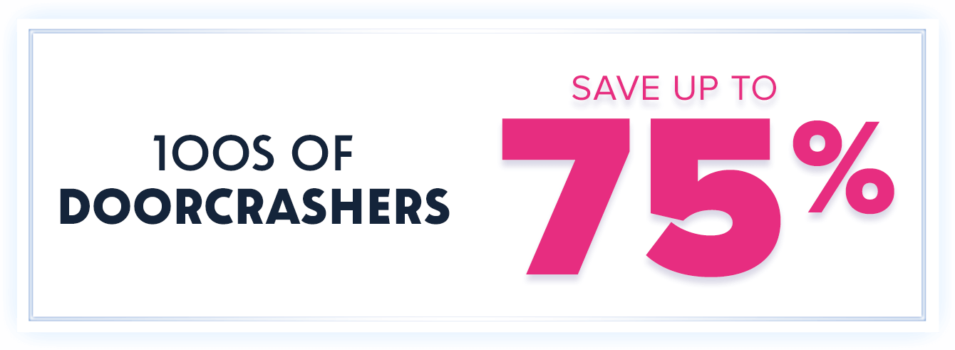 Save up to 75% on 100s of Doorcrashers!
