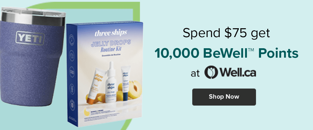 Spend $75 get 10,000 Be Well Points