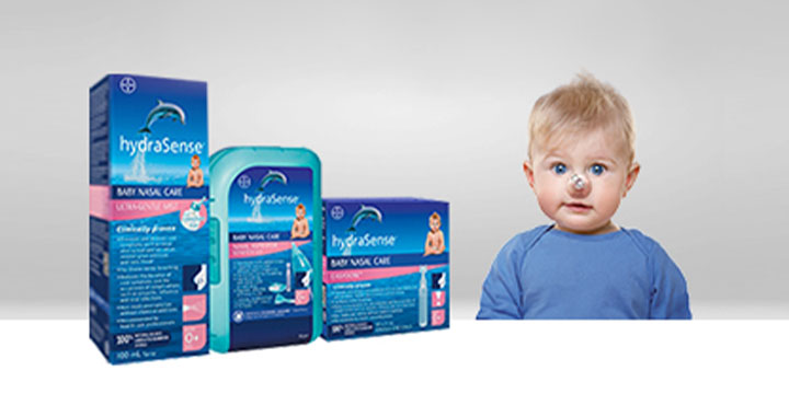 3 hydraSense products and baby