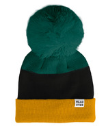 Headster Kids Tricolor Beanie Lined With Fleece Marigold