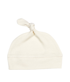 L'ovedbaby Organic Banded TopKnot Hat Buttercream