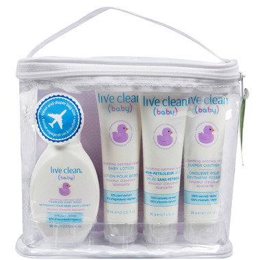 Live Clean Baby Soothing Oatmeal Relief Diaper Bag Essentials Gift Set Live Clean Baby Soothing Oatmeal Relief Diaper Bag Essentials Gift Set