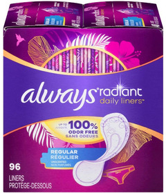 Always Radiant Daily Liners Regular