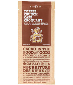 Chocosol Coffee Crunch 65% Cacao Chocolate Bar