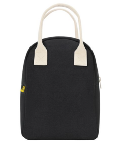 Fluf Zipper Lunch Bag Carbon + Natural