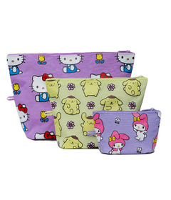 Ensemble de pochettes BAGGU Go Hello Kitty et ses amis à motifs floraux