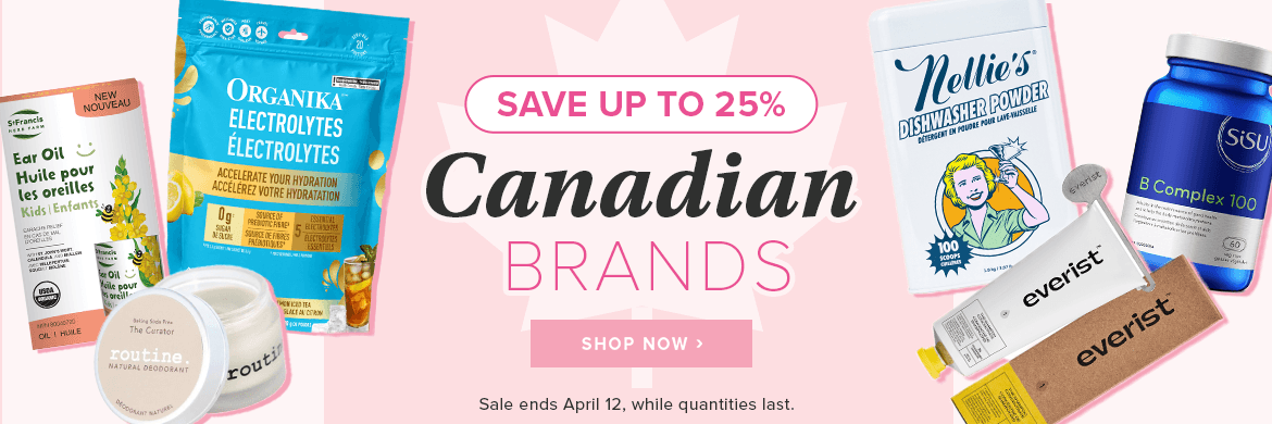 Save up to 25% on Canadian Brands 