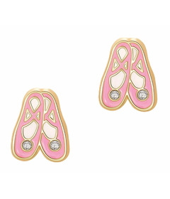 Girl Nation Enamel Stud Earrings Ballet Slippers