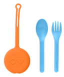 OmieLife Fork Spoon + Pod Set Sunrise