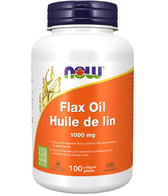 NOW Organic Flax Oil 1000mg Softgels