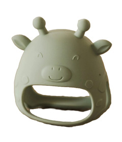 Micasso & Co Giraffe Silicone Teething Mitt Soft Green
