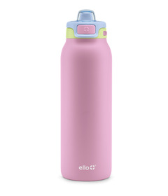 Ello Pop & Fill Stainless Water Bottle Rosy Skyline