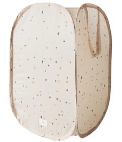 3 Sprouts Recycled Pop-Up Laundry Hamper Terrazzo Beige