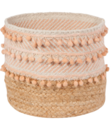 Danica Studio Small Cotton Jute Basket Nectar Stripe