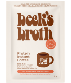 Beck's Protein Broth Bone Broth Instant Coffee Powder