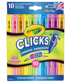 Crayola Clicks Retractable Markers, Neon