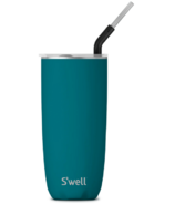 S'well Tumbler With Straw Peacock Blue