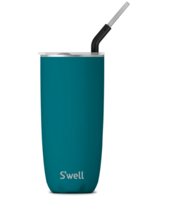 S'well Tumbler With Straw Peacock Blue