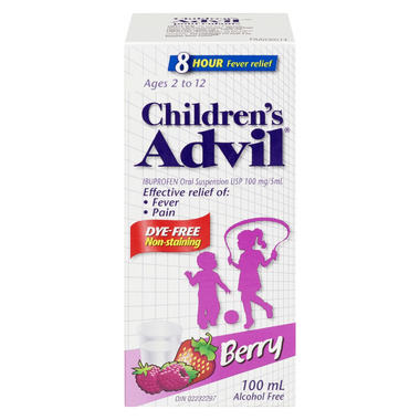 Advil Children\'s Suspension Dye Free Berry Advil Children\'s Suspension Dye Free Berry