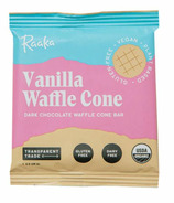 Raaka Waffle Cone Bar Vanilla and Dark Chocolate 