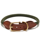 Knotty Pets Adjustable Rope Collar Olive