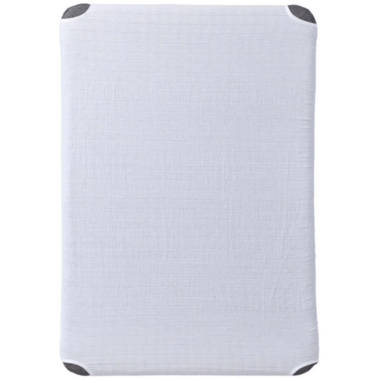 HALO Innovations DreamNest Muslin Fitted Sheet White HALO Innovations DreamNest Muslin Fitted Sheet White