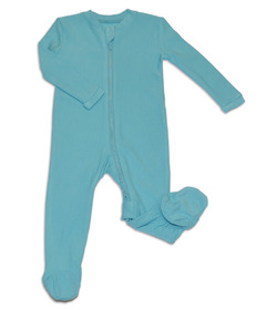 Silkberry Baby Bamboo Fleece Footie With Two Way Zipper Reef
