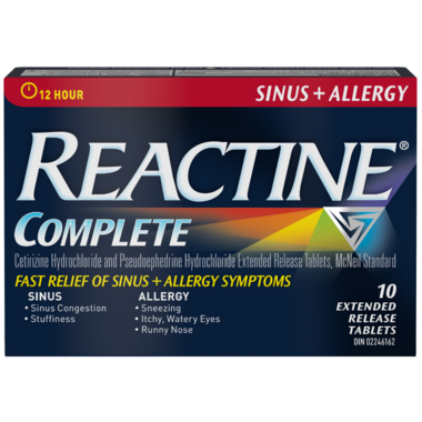 Buy Reactine Allergy Sinus 12 Hour At Well Ca Free Shipping 35 In Canada