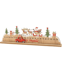 Calendrier de l'Avent Arbre d'Argent Scène du traîneau du Père Noël