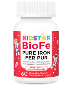 Kidstar Nutrients BioFe Pure Iron Chewable Tablets Sweet Blast