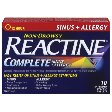 Reactine Complete Sinus + Allergy Extended Release Reactine Complete Sinus + Allergy Extended Release
