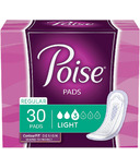 Poise Incontinence Pads Light Absorbency Regular Length