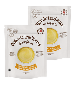 Organic Traditions Turmeric Latte with Saffron and Probiotics Bundle