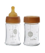 Hevea Baby Glass Bottle Wide Neck Natural 