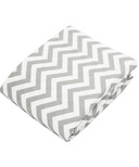 Kushies Flannel Fitted Crib Sheet Chevron Grey