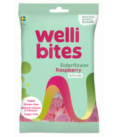 Wellibites Sugar Free Gummies Elderflower & Raspberry