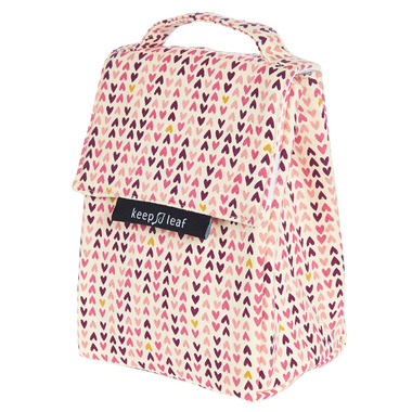 Keep Leaf Organic Cotton Lunch Bag Hearts Keep Leaf Organic Cotton Lunch Bag Hearts