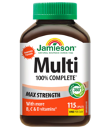 Jamieson 100% Complete Multivitami Max Strength pour adultes