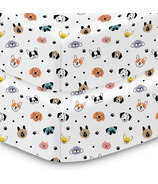BreathableBaby Cotton Percale Fitted Sheets for Crib & Mattress Dogs