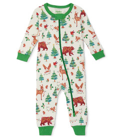 Hatley Cotton Coverall Holiday Animals