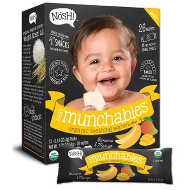 Nosh Baby Munchables Organic Teething Wafers Banana & Mango Nosh Baby Munchables Organic Teething Wafers Banana & Mango