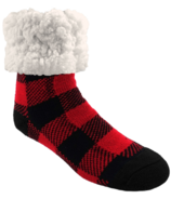Pudus Classic Slipper Socks Lumberjack Red