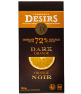 Flagrants Desirs Premium Dark Chocolate Bar (72% Cocoa) with Orange