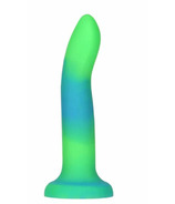 Rave by Addiction 8 Glow in the Dark Dildo Blue Green 