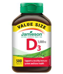 Jamieson Vitamin D3 1,000 IU Value Size