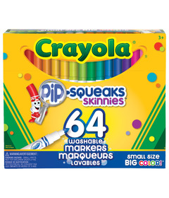 Crayola Pip-Squeaks Skinnies 64 Washable Markers