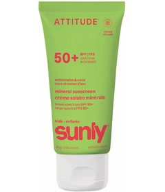 ATTITUDE Sunly Mineral Sunscreen Face & Body Lotion Kids SPF 50 Watermelon